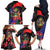 Peru Coat of Arms Family Matching Off The Shoulder Long Sleeve Dress and Hawaiian Shirt First Version 1821 - 1825
