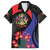 Peru Coat of Arms Family Matching Off The Shoulder Long Sleeve Dress and Hawaiian Shirt First Version 1821 - 1825