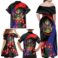 Peru Coat of Arms Family Matching Off Shoulder Maxi Dress and Hawaiian Shirt First Version 1821 - 1825