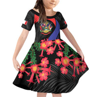 Peru Coat of Arms Family Matching Off Shoulder Short Dress and Hawaiian Shirt First Version 1821 - 1825