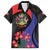 Peru Coat of Arms Family Matching Off Shoulder Short Dress and Hawaiian Shirt First Version 1821 - 1825