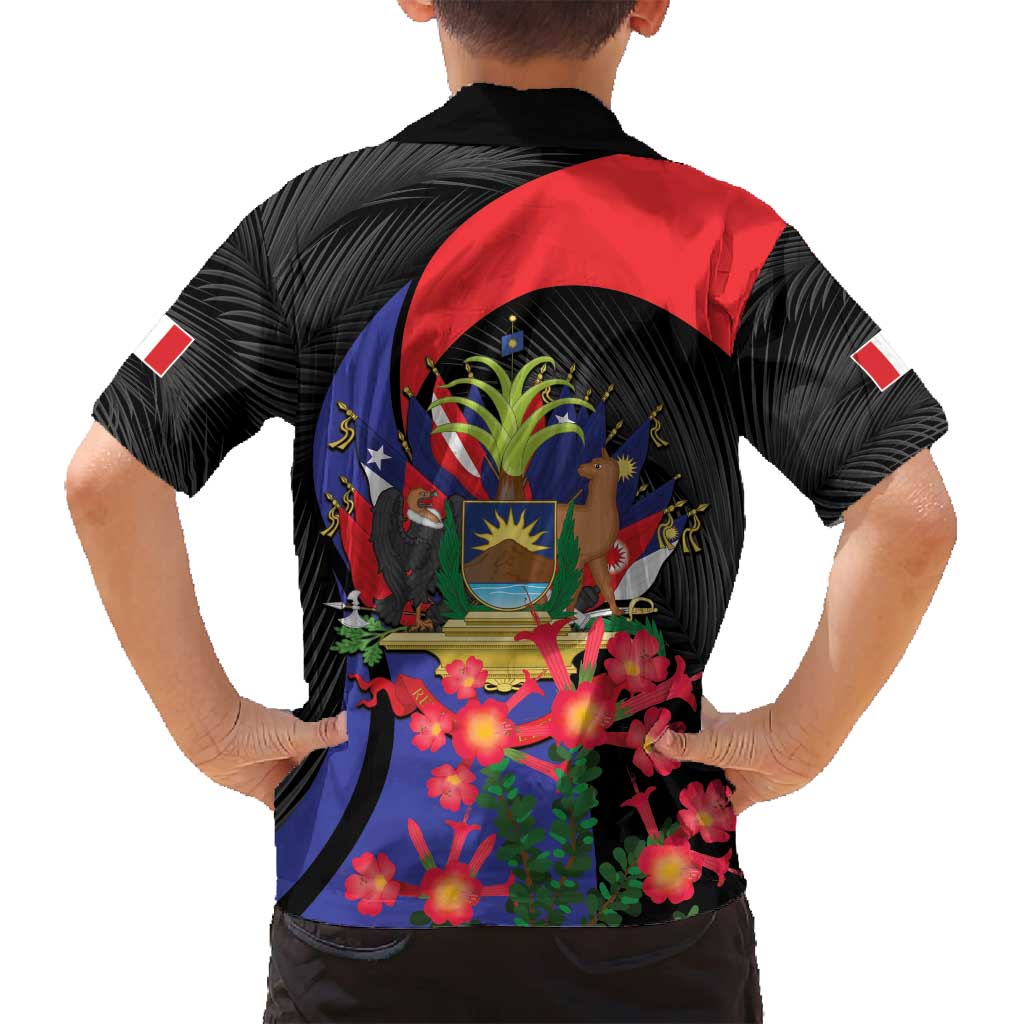 Peru Coat of Arms Family Matching Puletasi and Hawaiian Shirt First Version 1821 - 1825