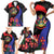 Peru Coat of Arms Family Matching Short Sleeve Bodycon Dress and Hawaiian Shirt First Version 1821 - 1825
