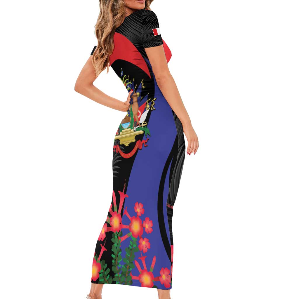 Peru Coat of Arms Family Matching Short Sleeve Bodycon Dress and Hawaiian Shirt First Version 1821 - 1825