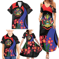 Peru Coat of Arms Family Matching Summer Maxi Dress and Hawaiian Shirt First Version 1821 - 1825