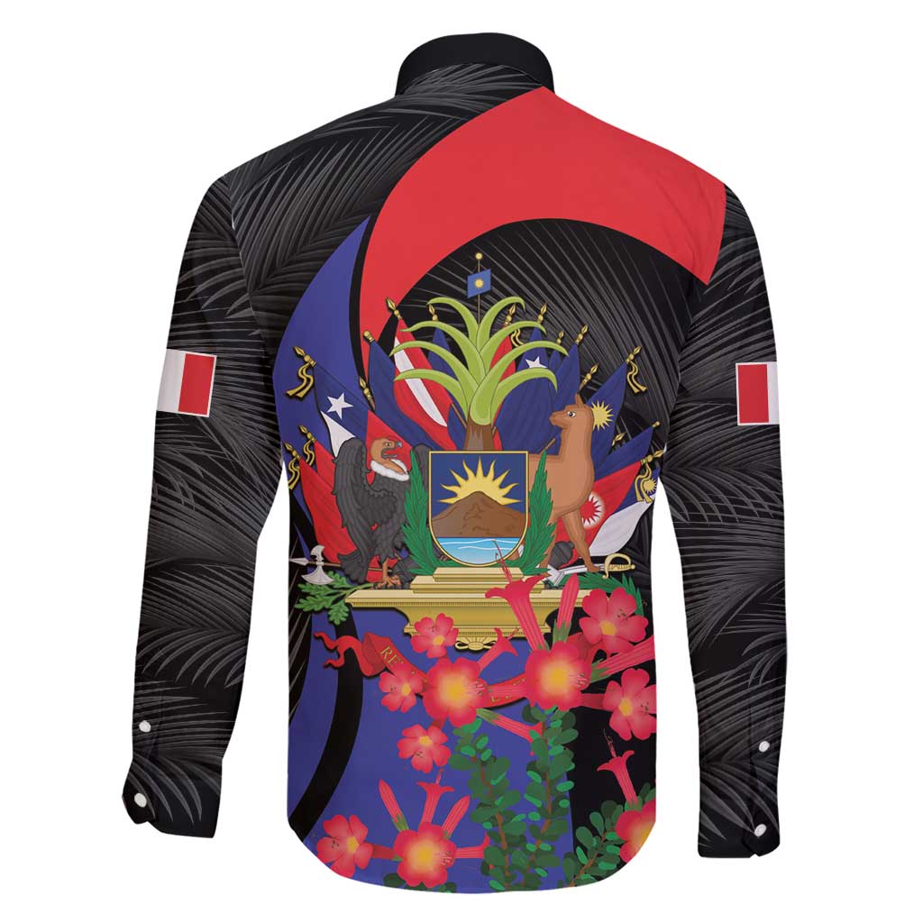 Peru Coat of Arms Family Matching Tank Maxi Dress and Hawaiian Shirt First Version 1821 - 1825