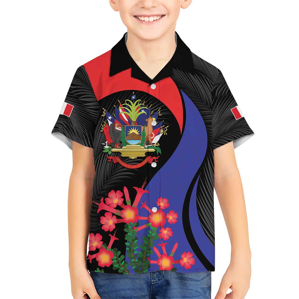 Peru Coat of Arms Kid Hawaiian Shirt First Version 1821 - 1825