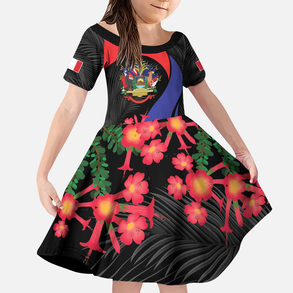 Peru Coat of Arms Kid Short Sleeve Dress First Version 1821 - 1825