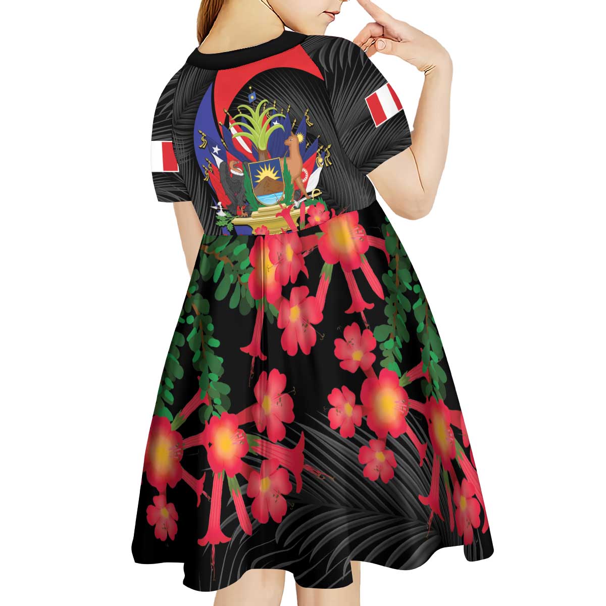 Peru Coat of Arms Kid Short Sleeve Dress First Version 1821 - 1825