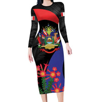Peru Coat of Arms Long Sleeve Bodycon Dress First Version 1821 - 1825