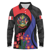 Peru Coat of Arms Long Sleeve Polo Shirt First Version 1821 - 1825