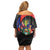 Peru Coat of Arms Off Shoulder Short Dress First Version 1821 - 1825