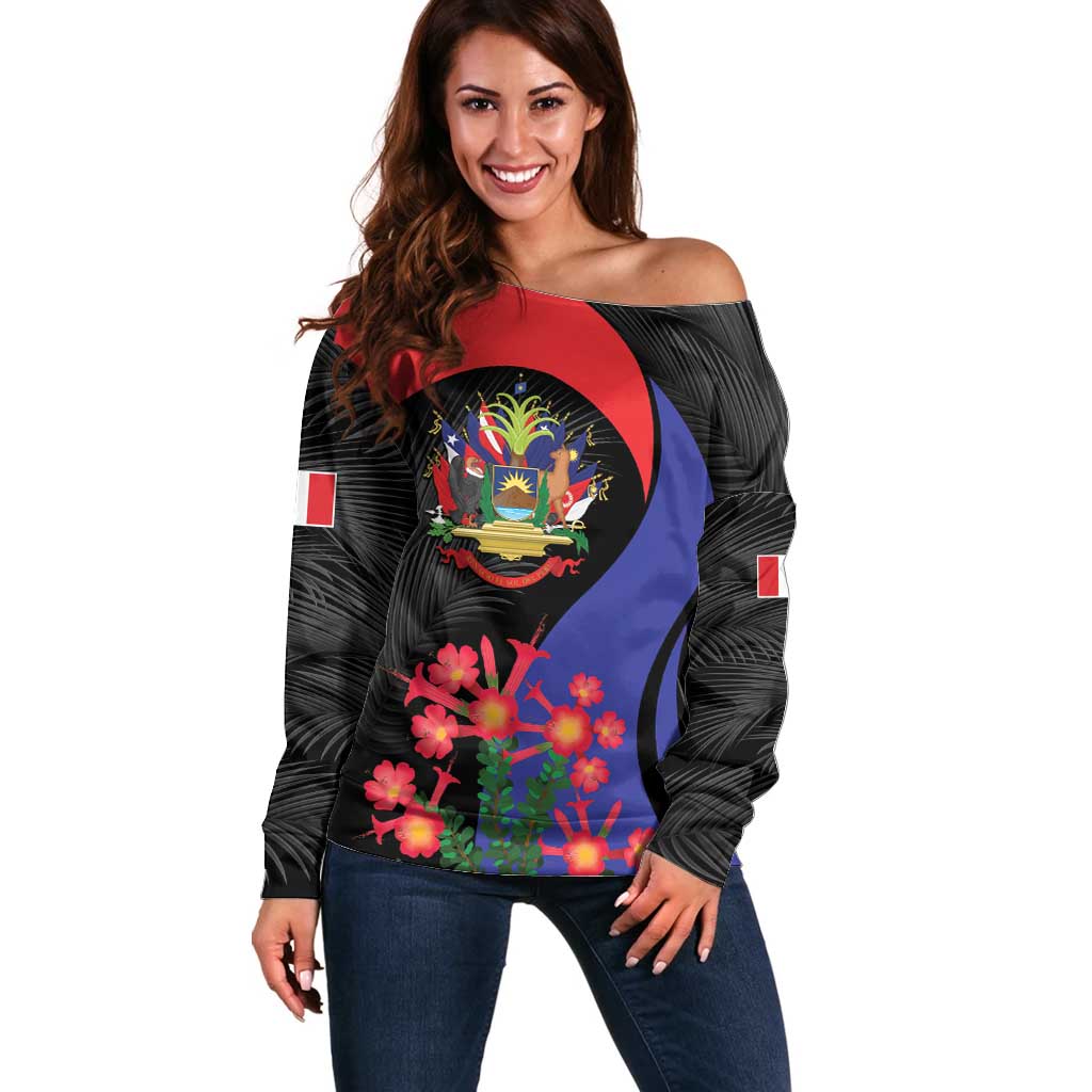 Peru Coat of Arms Off Shoulder Sweater First Version 1821 - 1825