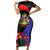 Peru Coat of Arms Short Sleeve Bodycon Dress First Version 1821 - 1825