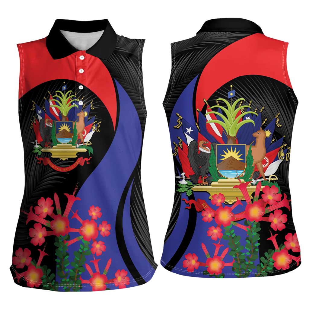 Peru Coat of Arms Women Sleeveless Polo Shirt First Version 1821 - 1825