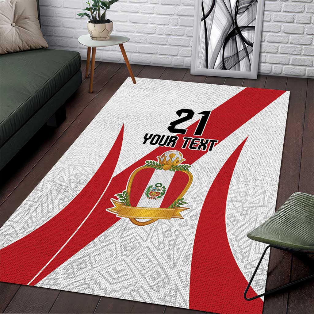 Peru Football Custom Area Rug La Bicolor Arriba Peru LT9