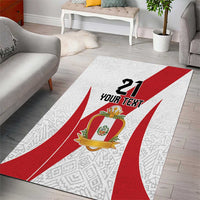 Peru Football Custom Area Rug La Bicolor Arriba Peru