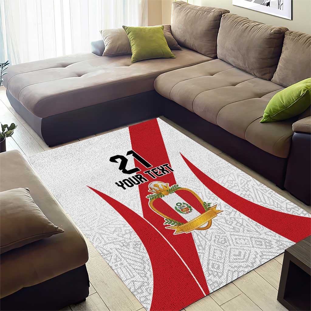 Peru Football Custom Area Rug La Bicolor Arriba Peru LT9