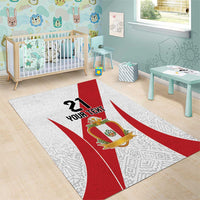 Peru Football Custom Area Rug La Bicolor Arriba Peru