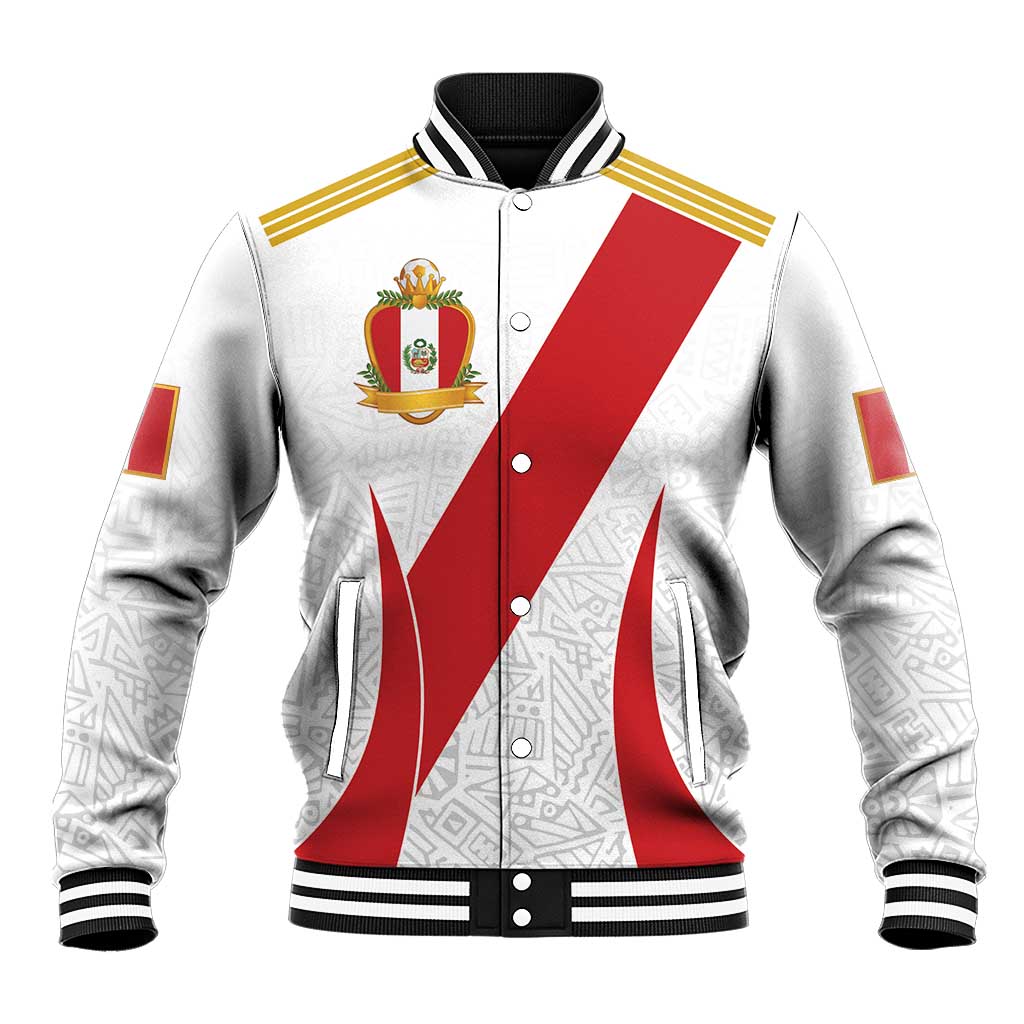 Peru Football Custom Baseball Jacket La Bicolor Arriba Peru
