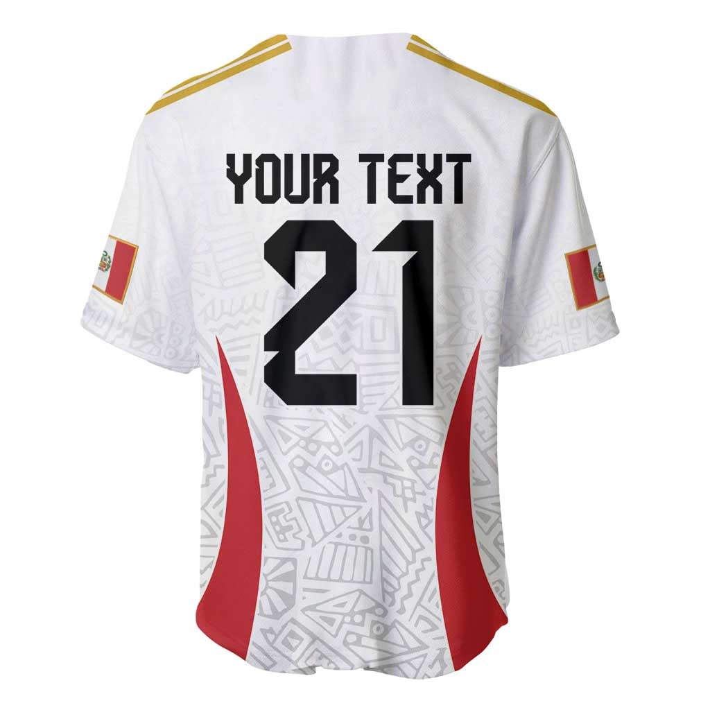 Peru Football Custom Baseball Jersey La Bicolor Arriba Peru
