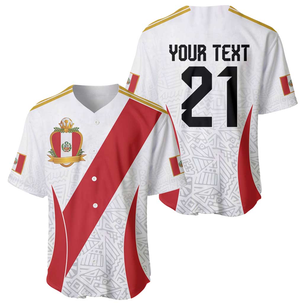 Peru Football Custom Baseball Jersey La Bicolor Arriba Peru