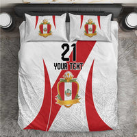 Peru Football Custom Bedding Set La Bicolor Arriba Peru LT9