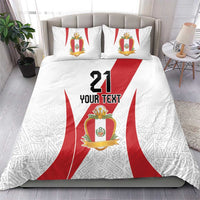 Peru Football Custom Bedding Set La Bicolor Arriba Peru LT9