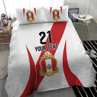 Peru Football Custom Bedding Set La Bicolor Arriba Peru LT9