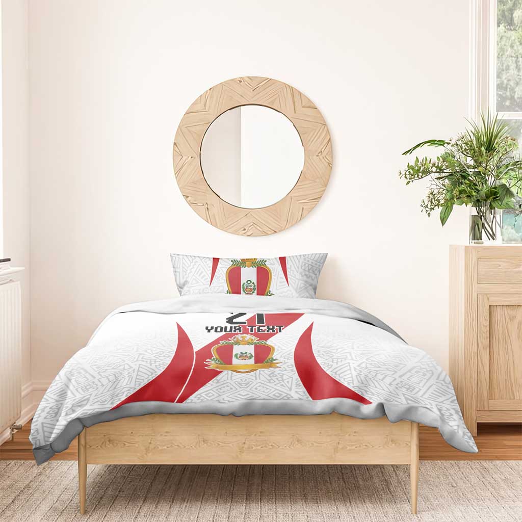 Peru Football Custom Bedding Set La Bicolor Arriba Peru LT9