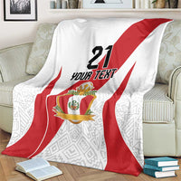 Peru Football Custom Blanket La Bicolor Arriba Peru LT9