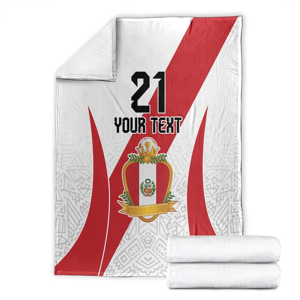 Peru Football Custom Blanket La Bicolor Arriba Peru