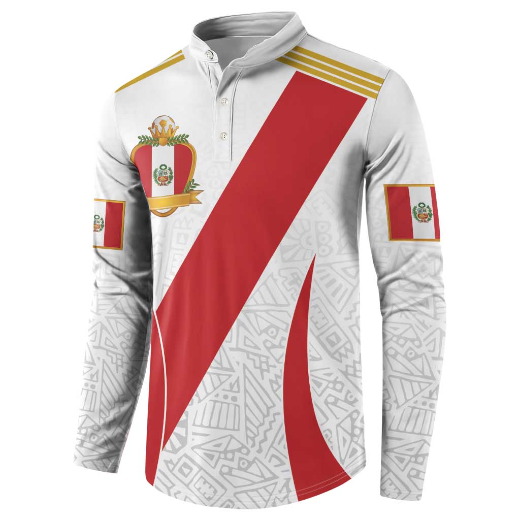 Peru Football Custom Button Sweatshirt La Bicolor Arriba Peru