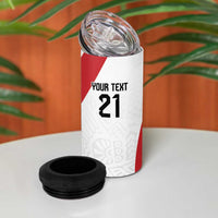 Peru Football Custom 4 in 1 Can Cooler Tumbler La Bicolor Arriba Peru