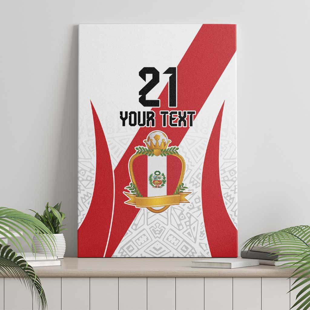 Peru Football Custom Canvas Wall Art La Bicolor Arriba Peru