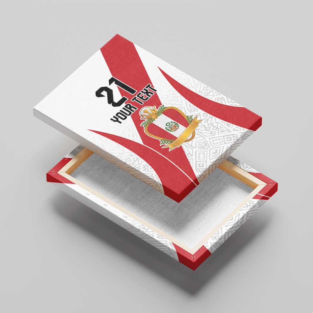 Peru Football Custom Canvas Wall Art La Bicolor Arriba Peru