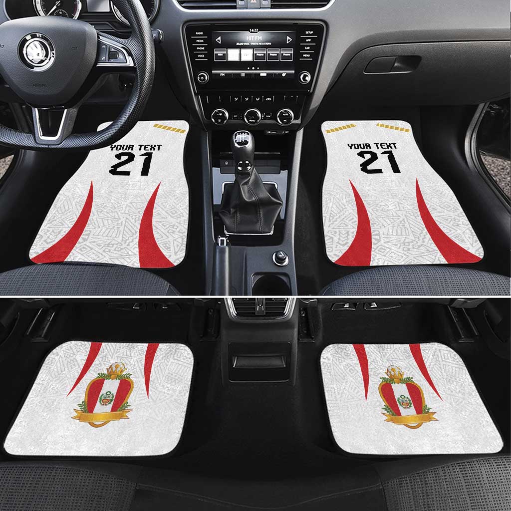 Peru Football Custom Car Mats La Bicolor Arriba Peru LT9
