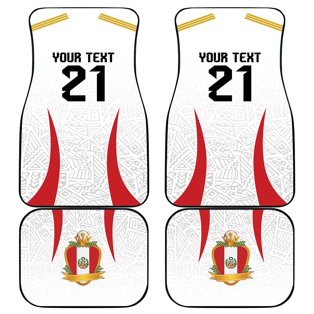 Peru Football Custom Car Mats La Bicolor Arriba Peru LT9