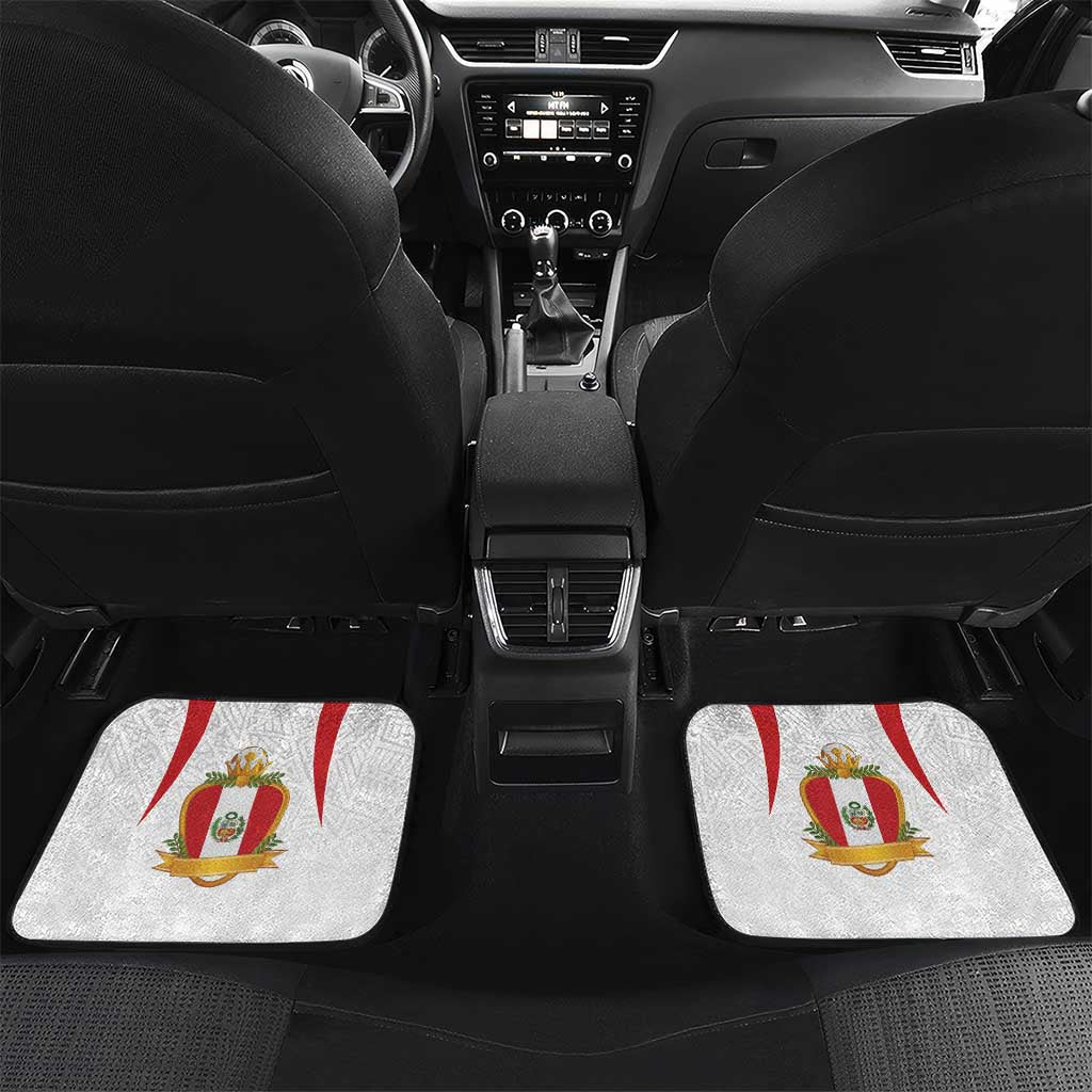 Peru Football Custom Car Mats La Bicolor Arriba Peru