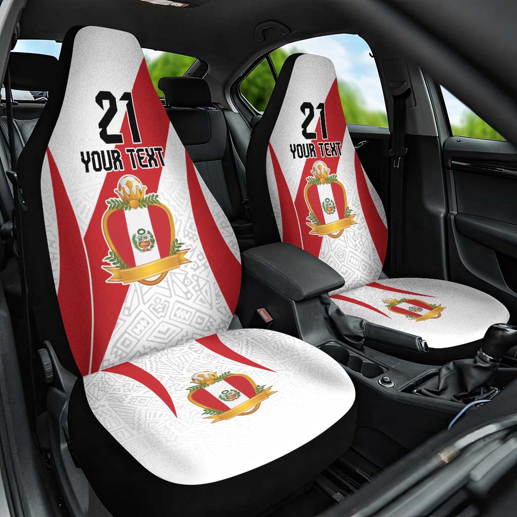 Peru Football Custom Car Seat Cover La Bicolor Arriba Peru LT9