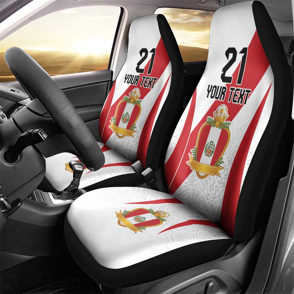 Peru Football Custom Car Seat Cover La Bicolor Arriba Peru LT9