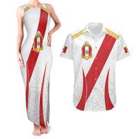 Peru Football Custom Couples Matching Tank Maxi Dress and Hawaiian Shirt La Bicolor Arriba Peru