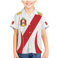 Peru Football Custom Family Matching Mermaid Dress and Hawaiian Shirt La Bicolor Arriba Peru