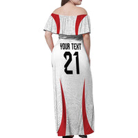 Peru Football Custom Family Matching Off Shoulder Maxi Dress and Hawaiian Shirt La Bicolor Arriba Peru