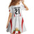 Peru Football Custom Family Matching Off Shoulder Short Dress and Hawaiian Shirt La Bicolor Arriba Peru