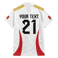 Peru Football Custom Family Matching Off Shoulder Short Dress and Hawaiian Shirt La Bicolor Arriba Peru