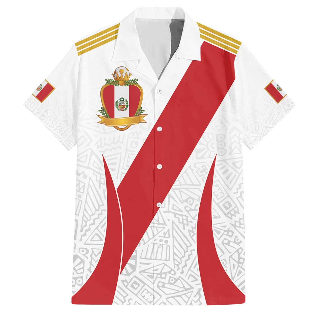 Peru Football Custom Family Matching Short Sleeve Bodycon Dress and Hawaiian Shirt La Bicolor Arriba Peru