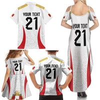 Peru Football Custom Family Matching Summer Maxi Dress and Hawaiian Shirt La Bicolor Arriba Peru