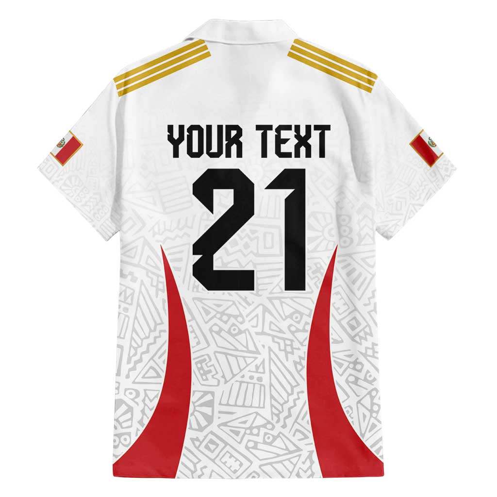 Peru Football Custom Family Matching Summer Maxi Dress and Hawaiian Shirt La Bicolor Arriba Peru