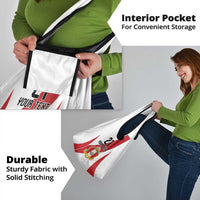 Peru Football Custom Grocery Bag La Bicolor Arriba Peru